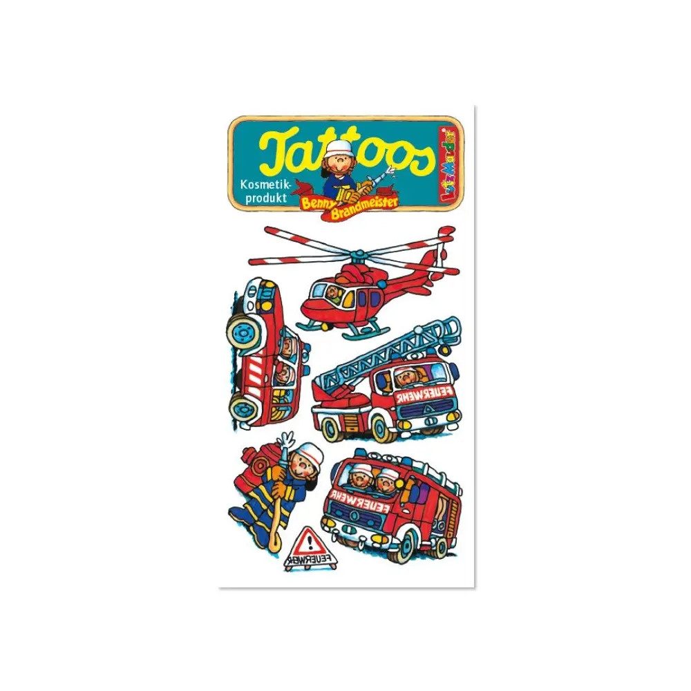 Lutz Mauder Verlag Kindertattoo Tattoo Feuerwehrfahrzeuge 2