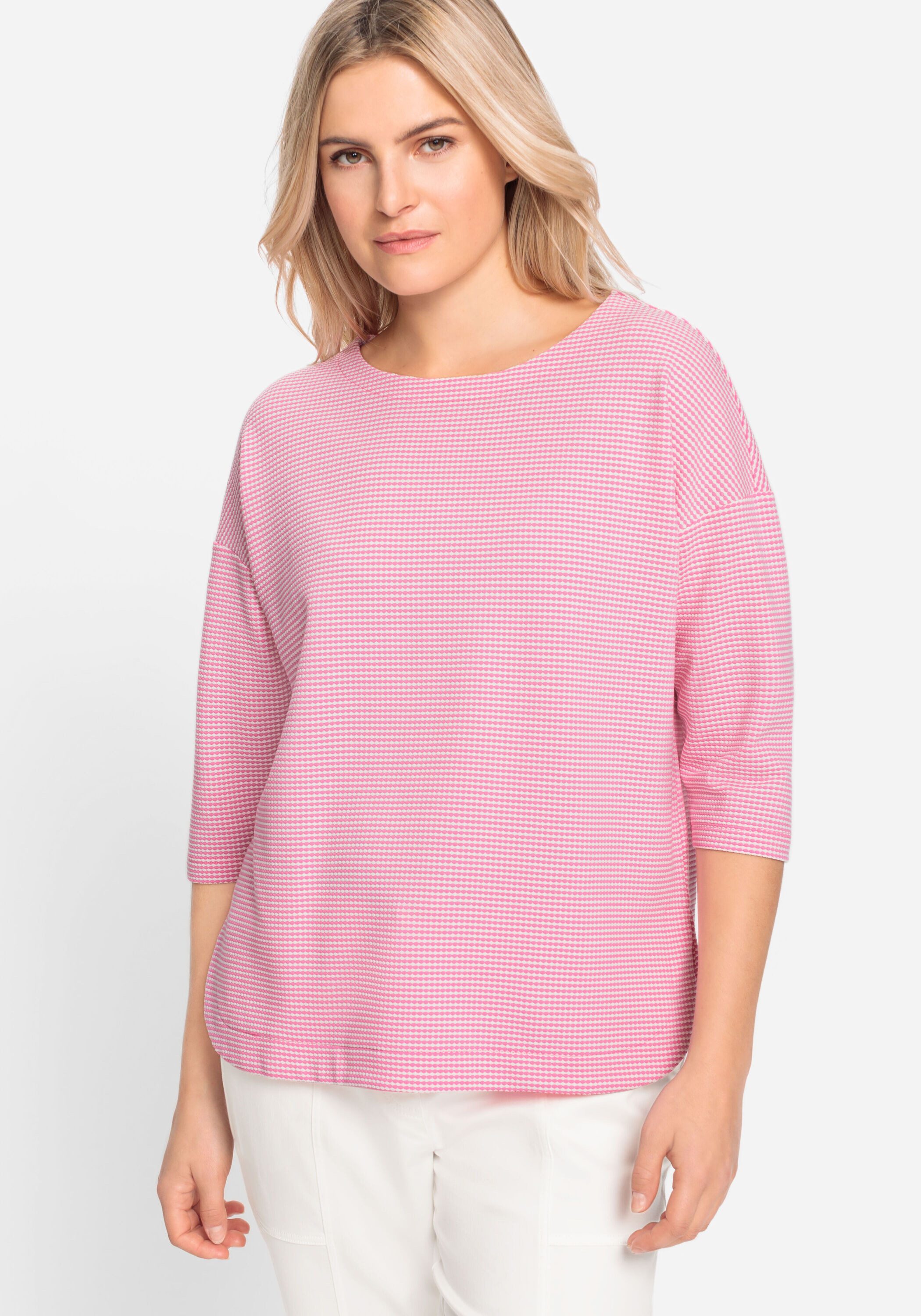 Olsen Sweatshirt (1-tlg) mit leichter Jacquardstruktur günstig online kaufen