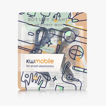 kwmobile 2x Halteband für Samsung Galaxy Buds2 Pro Headphones Headset-Halterung, (1-tlg., Kopfhörer Halter Band Strap in Schwarz Dunkelblau)
