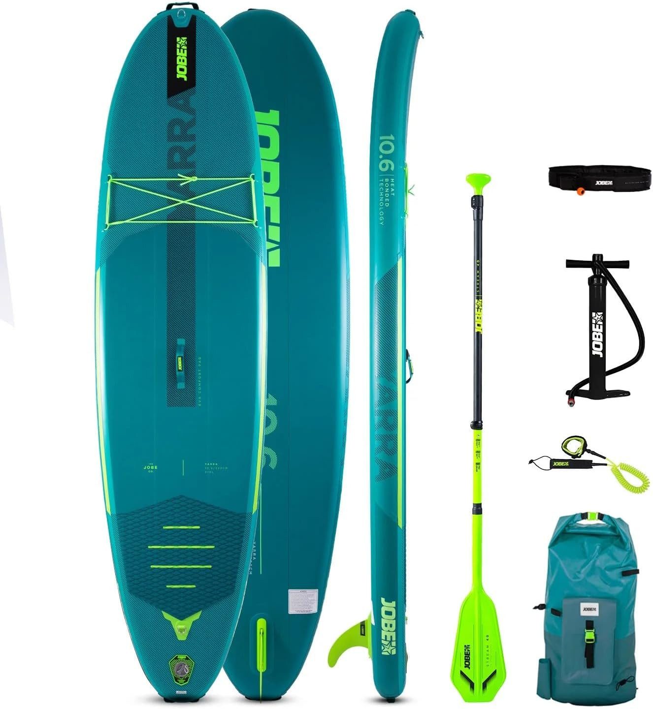 Jobe SUP-Board Jobe YARRA SUP 10.6 Package Surf SUP Stand up Paddle Board Komplettset