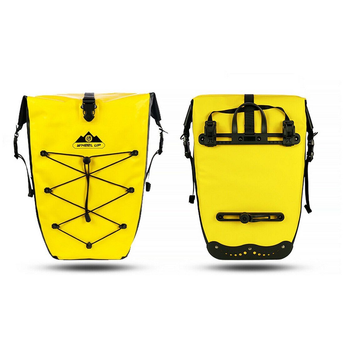 WHEEL UP Fahrradtasche Pack- Gepäckträgertasche Fahrradtasche 100%  Wasserdicht 20/25L, gelb