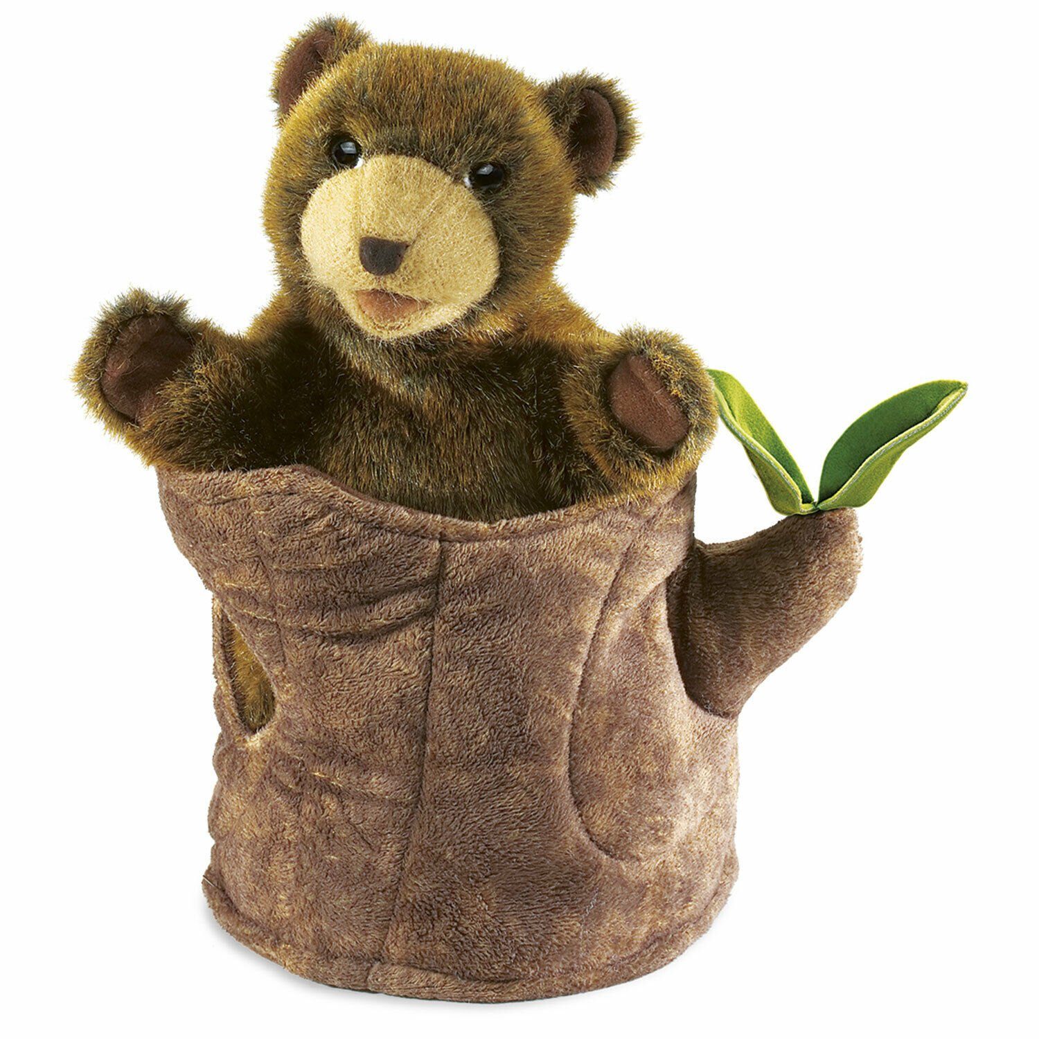 Folkmanis Панч и Джуди Handpuppe Folkmanis Handpuppe Bär im Baumstumpf 2904 (Packung)