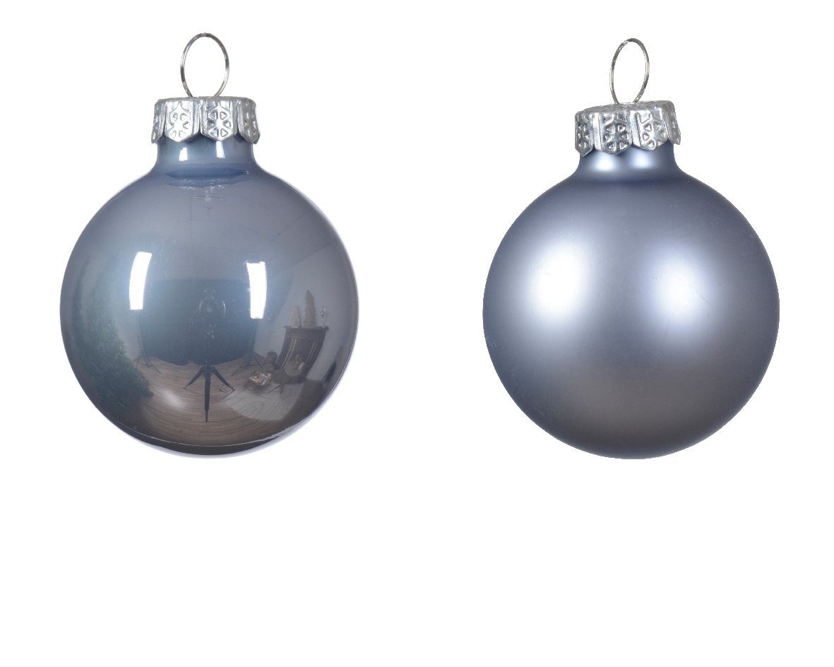 Stück decorations season - Weihnachtsbaumkugel, 3,5cm Glas 16 Decoris Weihnachtskugeln Hellblau