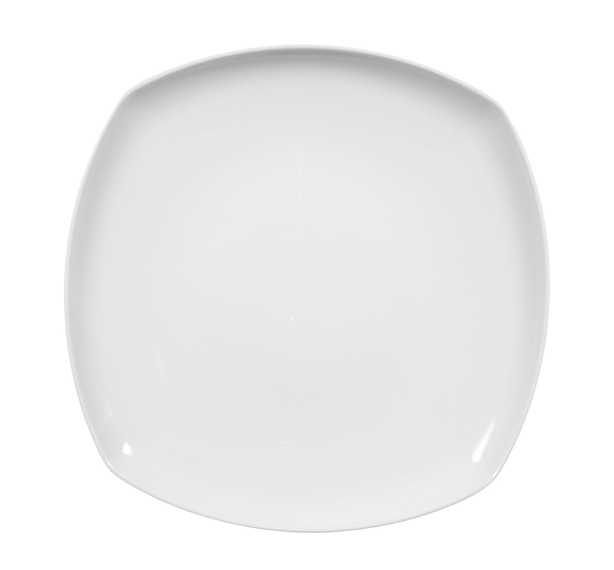 Seltmann Weiden Geschirr-Set Teller flach eckig 26 cm Lido weiss uni 00003 von Seltmann Weiden, Porzellan