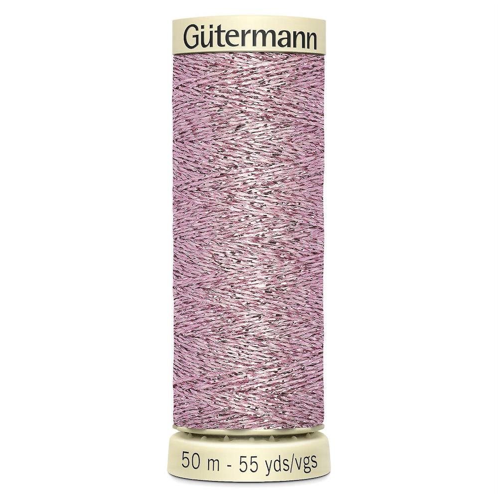 Gütermann Dekofigur Metalleffekt-Faden W 331 50 m W331 0624 rosa