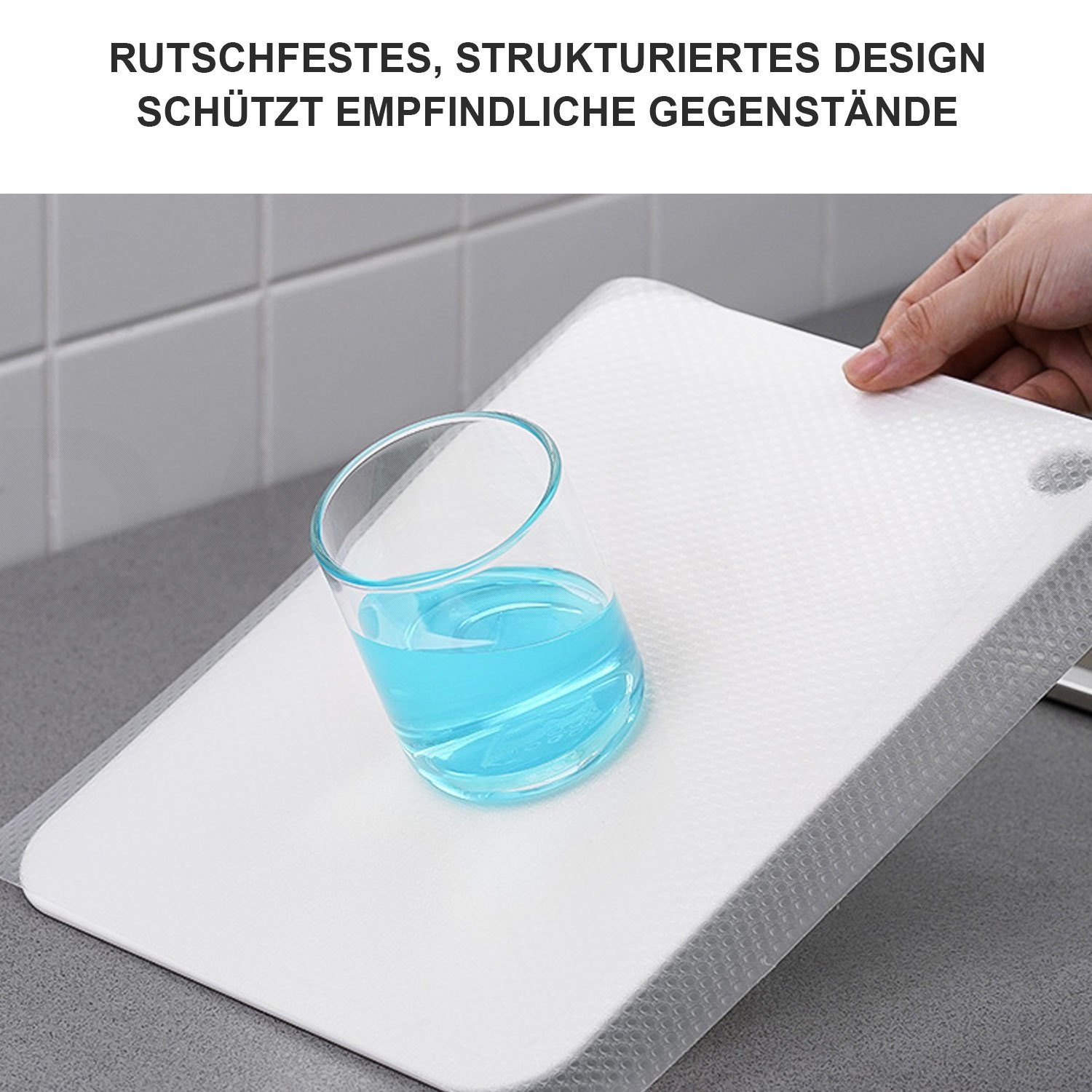Daisred Schubladenmatte Transparent Schubladenmatte für im Schränke Schrank Regal