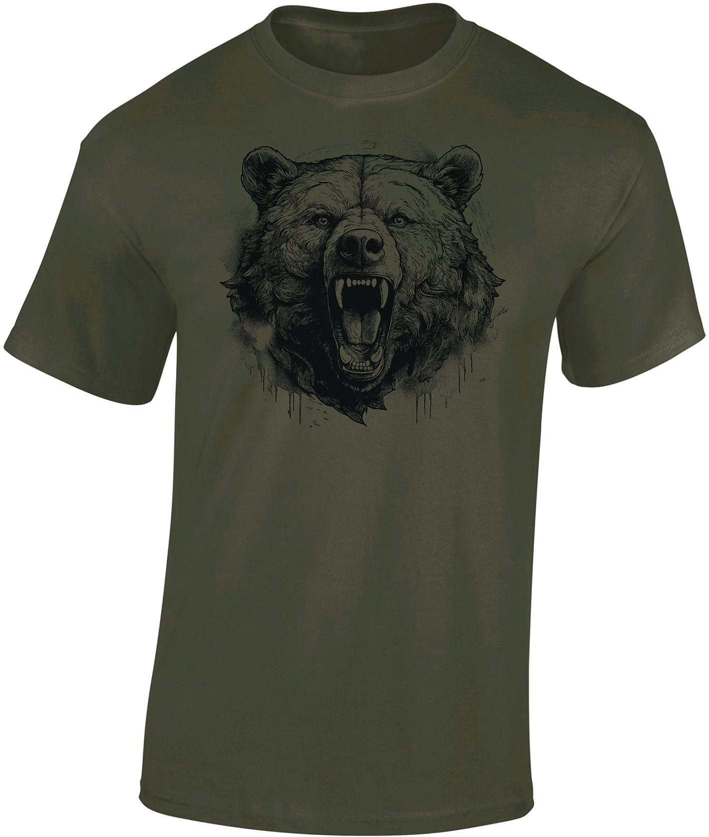 Print-Shirt Bären-T-Shirt: "Rage of the Wild" - Geschenk für Jäger - Jagd Tshirt