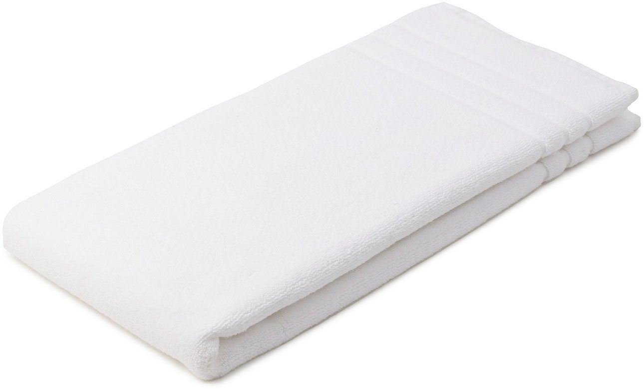 Gözze Badematte Monaco 1,1, Höhe 5 mm, beidseitig nutzbar, fußbodenheizungsgeeignet, Baumwolle, rechteckig, Badteppich, Frottier-Qualität, Uni Farben, mit Bordüre