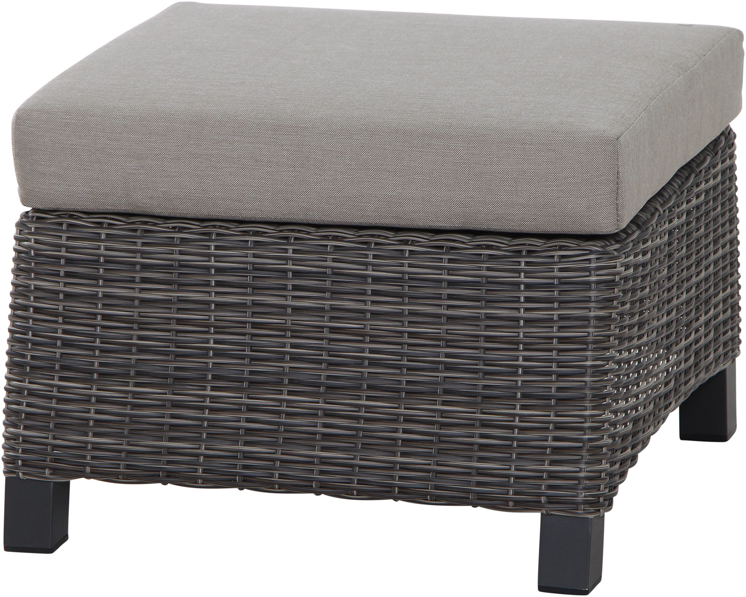 Siena Garden Gartenlounge-Hocker CORIDO, Gestell Aluminium matt anthrazit inkl. Kissen, charcoal grey