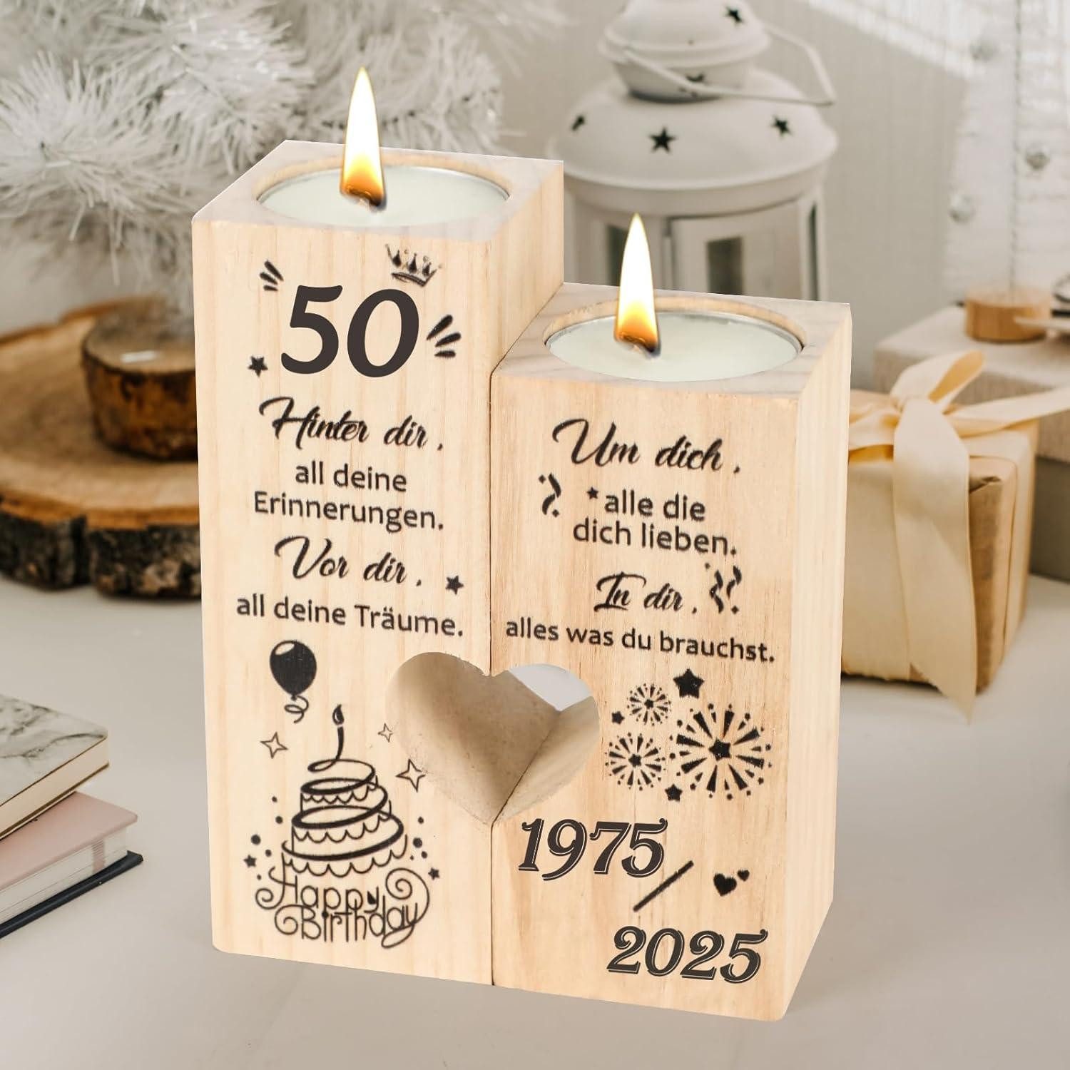LuxusKollektion Kerzenständer Deko 50 Geburtstag Frau günstig online kaufen