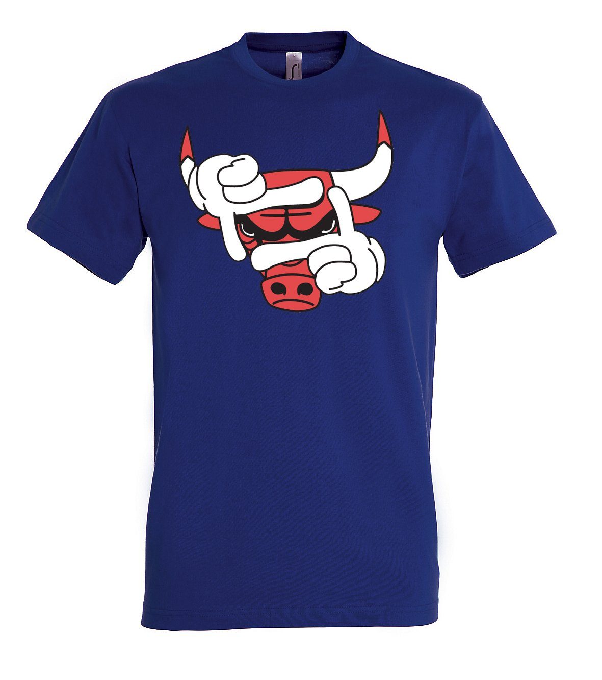 Bulls Navyblau Youth Herren Designz Sport T-Shirt mit Frontprint T-Shirt modischem