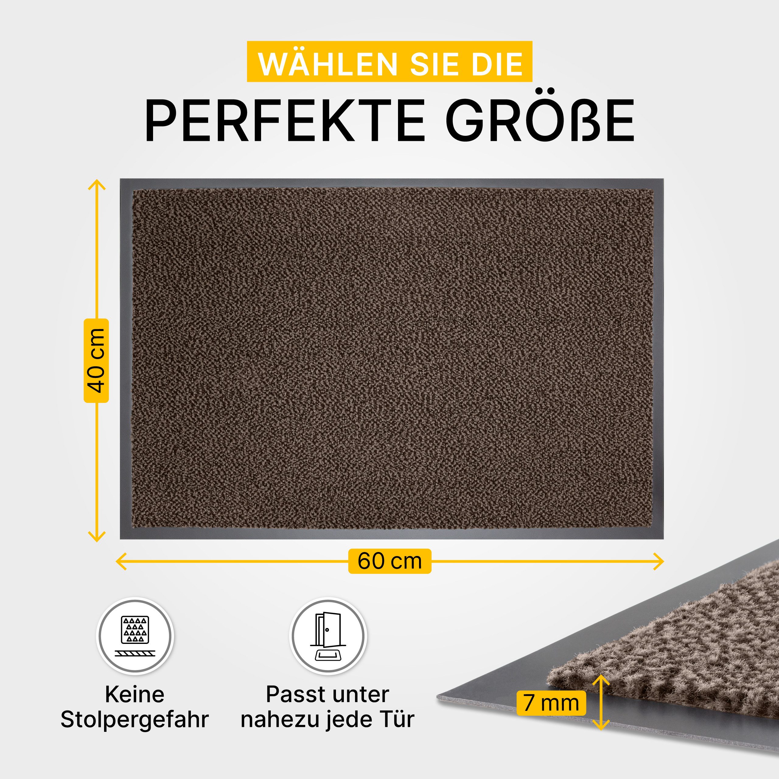 Entrando Fußmatte FIEL, Rechteckig, Höhe: 7 mm, für Innen und Außen - wasch günstig online kaufen