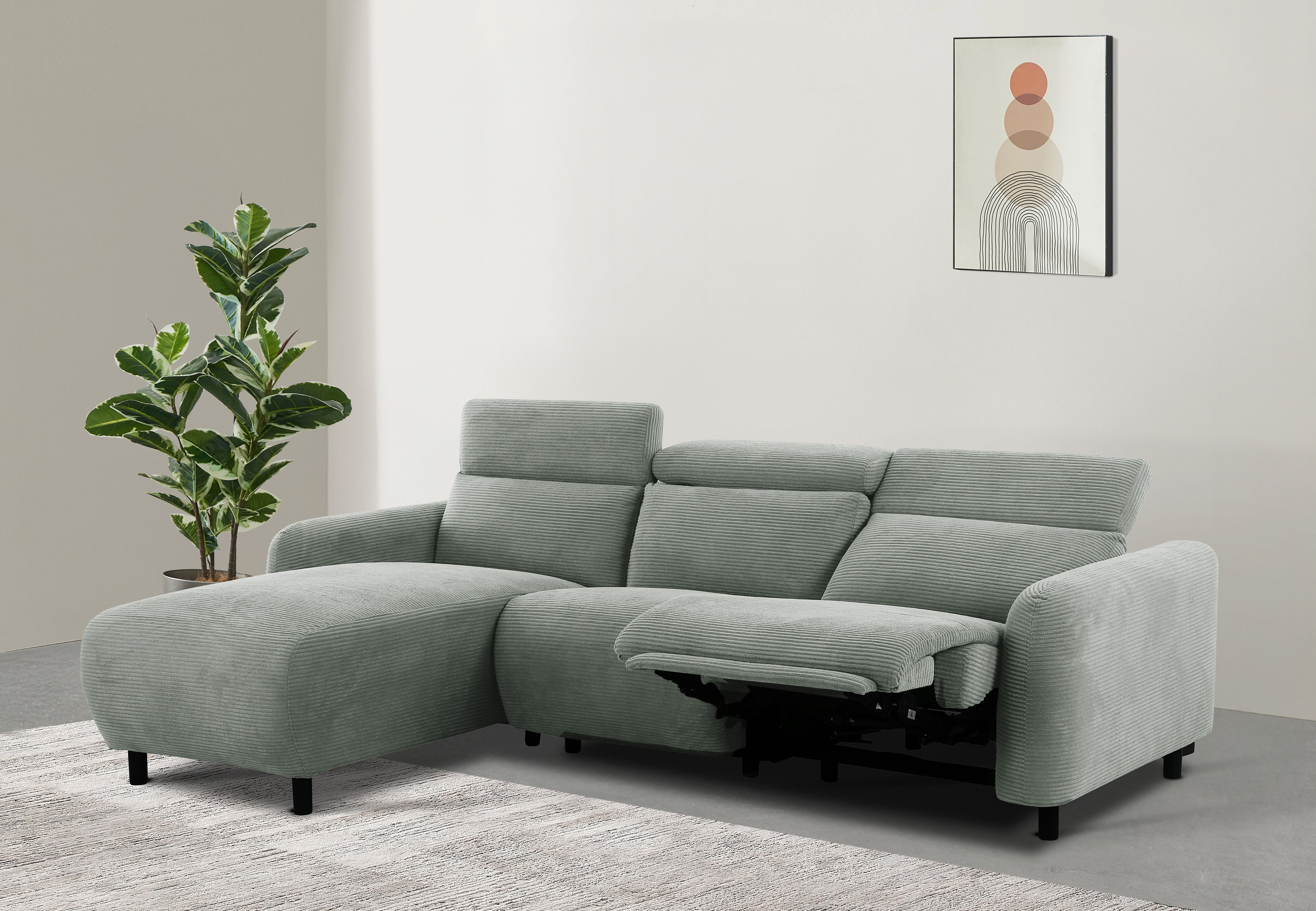 OTTO home Ecksofa "SKAANE in Cord, L-Form, 274 cm, manuelle u. elektrische günstig online kaufen