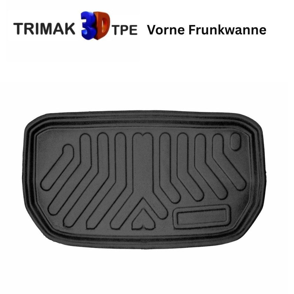 Trimak Passform-Fußmatten Oder Kofferraumwanne Oder Set kompatibel mit Tesla Model Y, Tesla Model Y ab 2022 Vorne Frunkwanne TPE Antirutschmatte