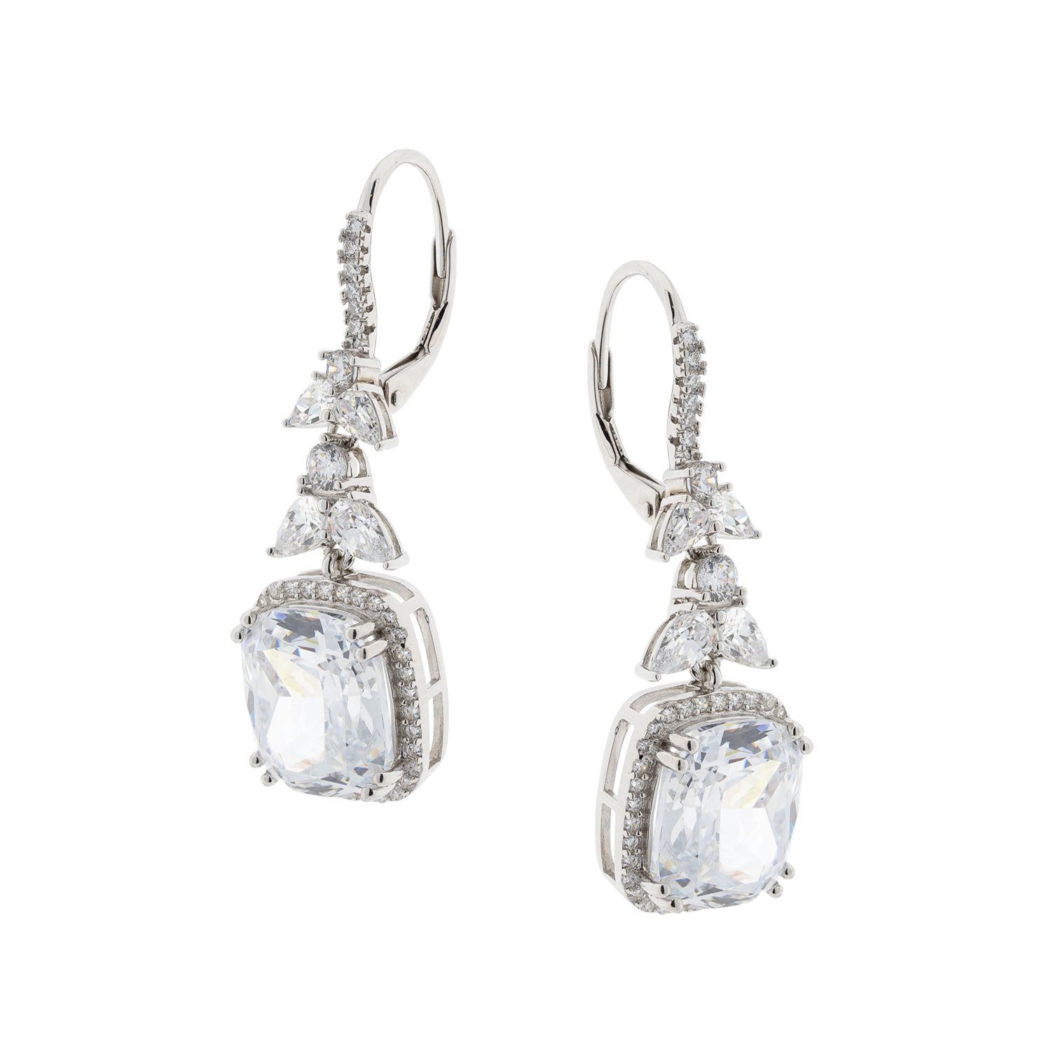 Golders Paar Ohrhänger Ohrringe aus 925 Silber mit Zirkonia (Set, 2-tlg), Sterlingsilber Schmuck für Damen