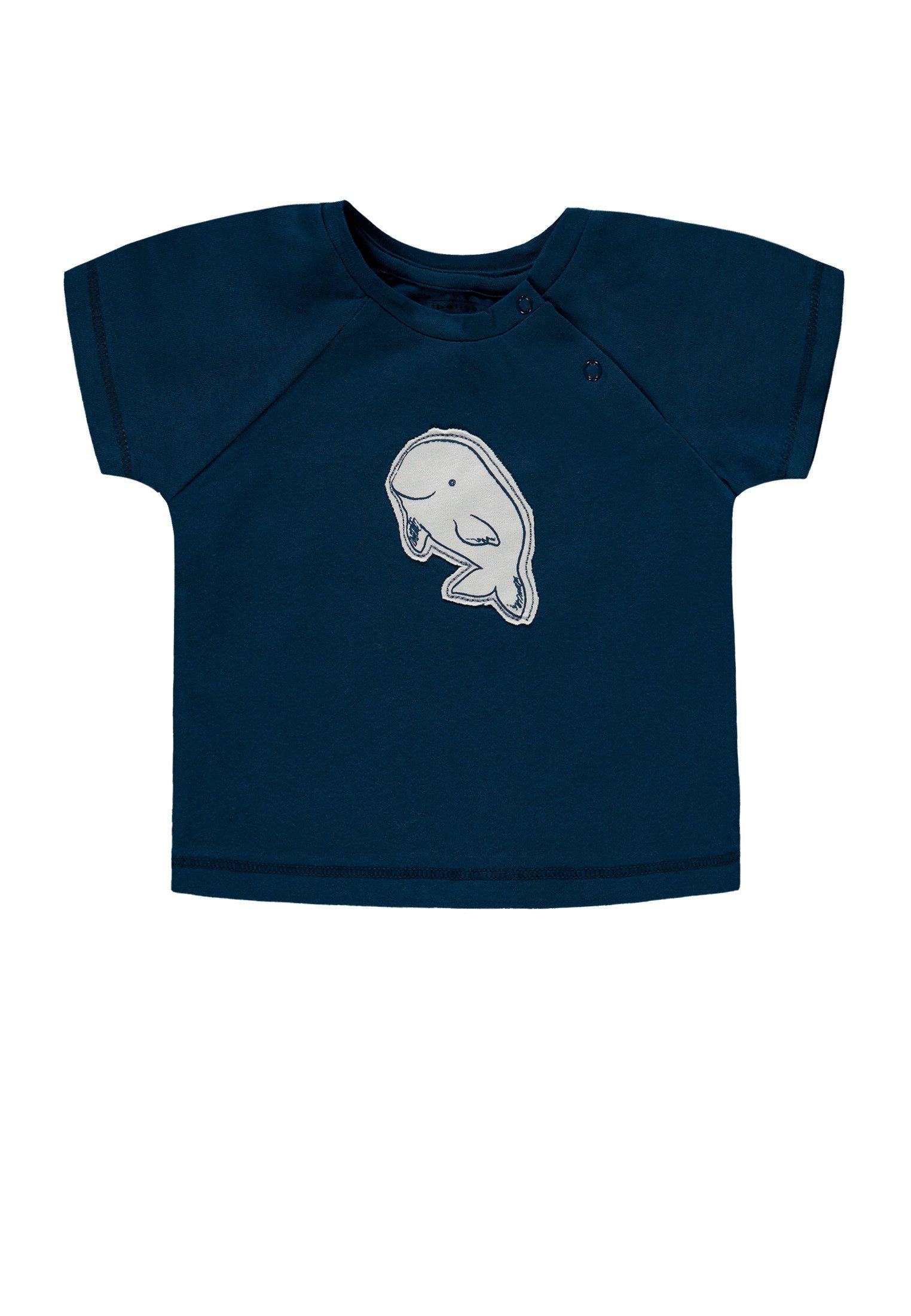 Bellybutton T-Shirt T-Shirt (1-tlg) Baby T-Shirt mit Beluga-Wal Motiv – Marineblau