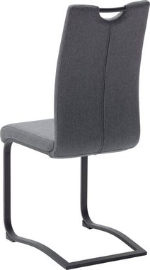 MCA furniture Freischwinger Sambia (Set, 4 St), 4-er Set, Stuhl mit Stoffbezug und Griffloch, belastbar bis 120 kg