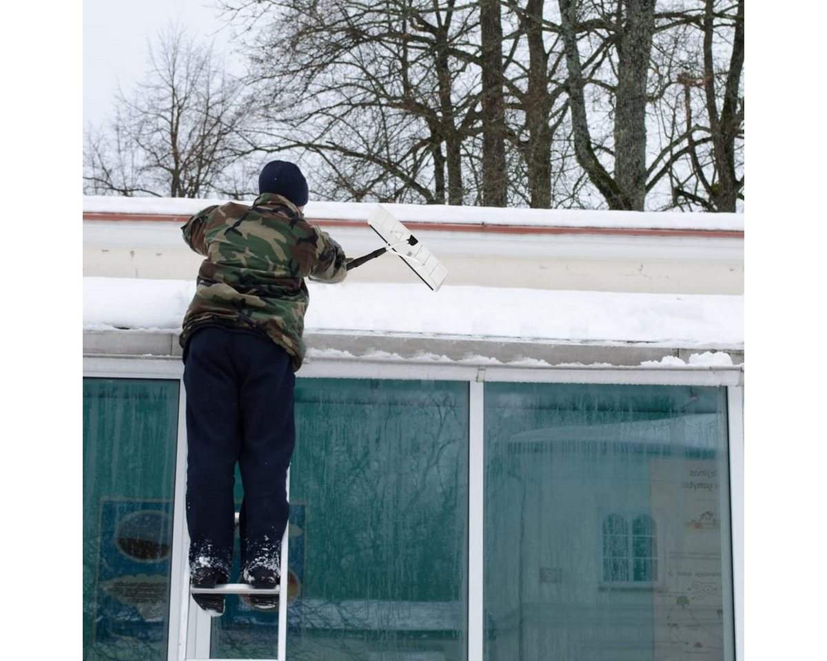 Thumbnail - COSTWAY Schneeschieber, mit Gummielippe, Einstellbereich 201-630cm, Alu