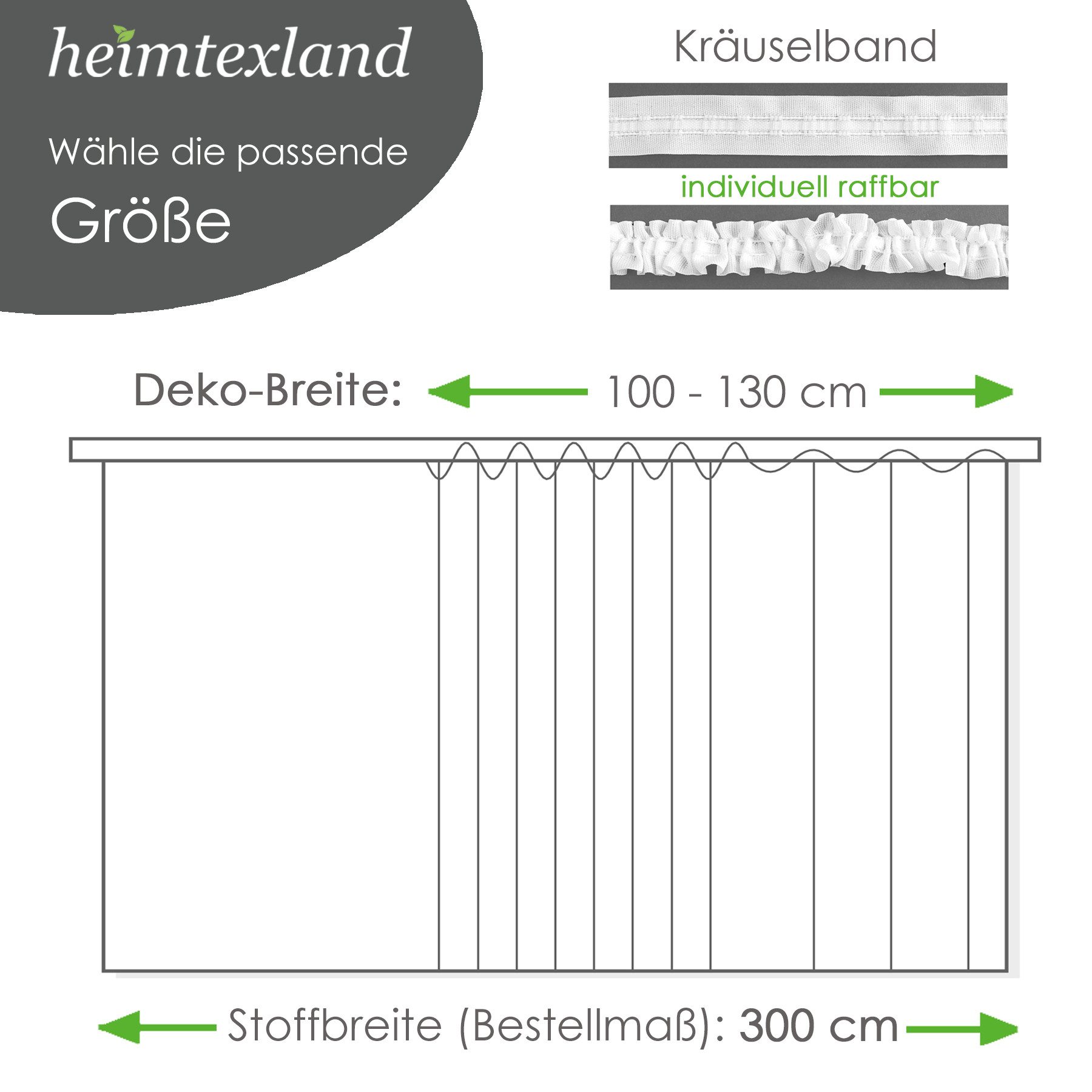 heimtexland Gardine Store Vorhang weiß durchscheinend Blumen Bordüre (1 St), Kräuselband, halbtransparent, Jacquard, handgebogter Borte I Scheibengardine I Kurz – Bild 4 von 5