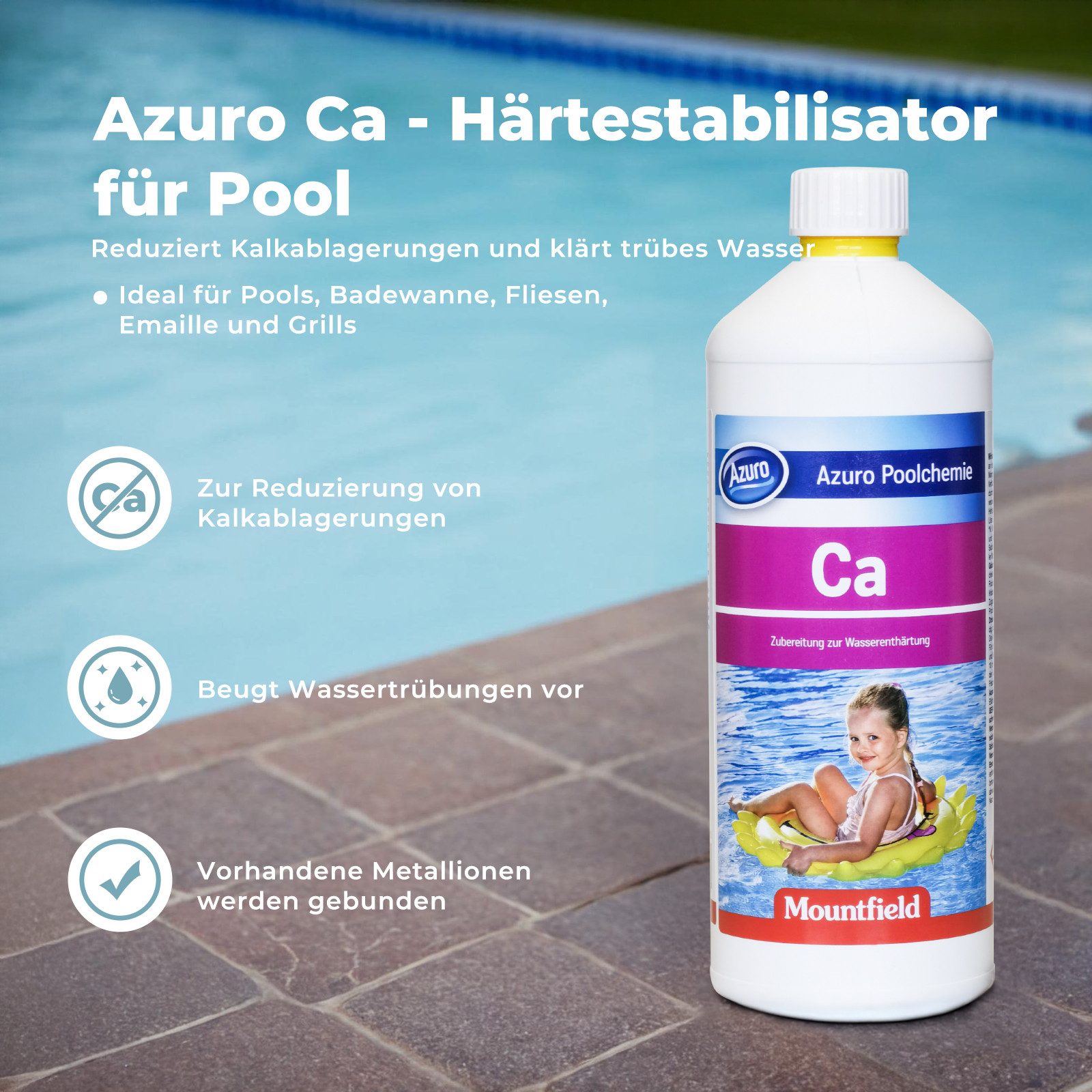 Azuro Poolpflege Härtestabilisator für Pool, Wasserhärtestabilisator günstig online kaufen
