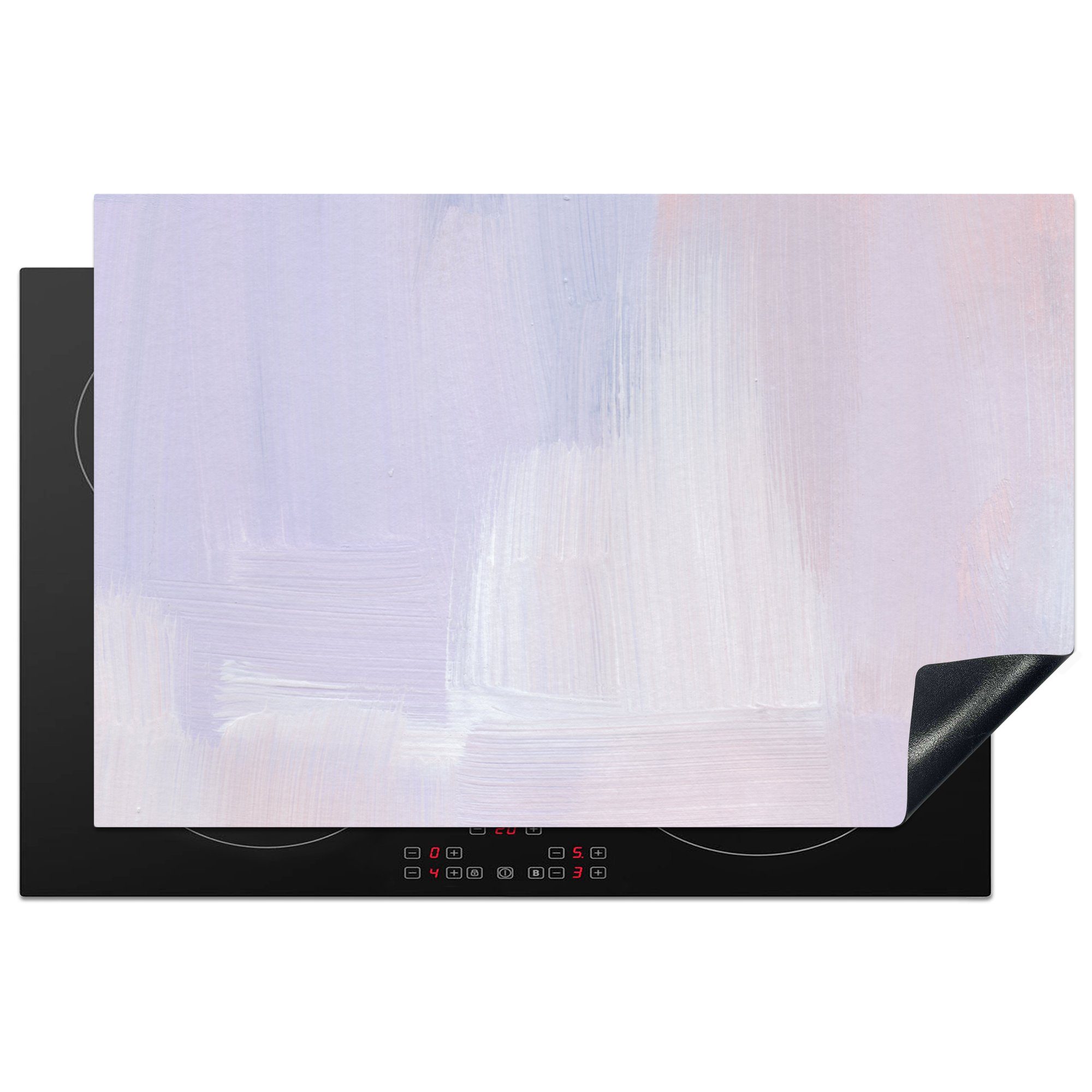 MuchoWow Herdblende-/Abdeckplatte Pastell - Farbe - Gestaltung, Vinyl, (1 tlg), 81x52 cm, Induktionskochfeld Schutz für die küche, Ceranfeldabdeckung