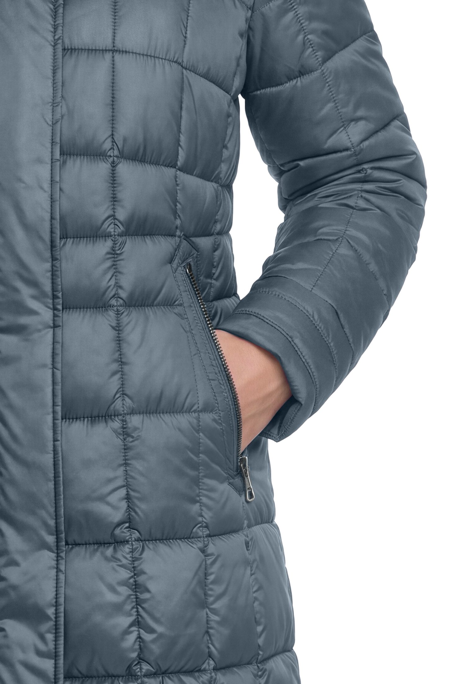 Gil Bret Steppmantel Winterjacke mit abnehmbarer Kapuze und Reißverschluss – Bild 4 von 5