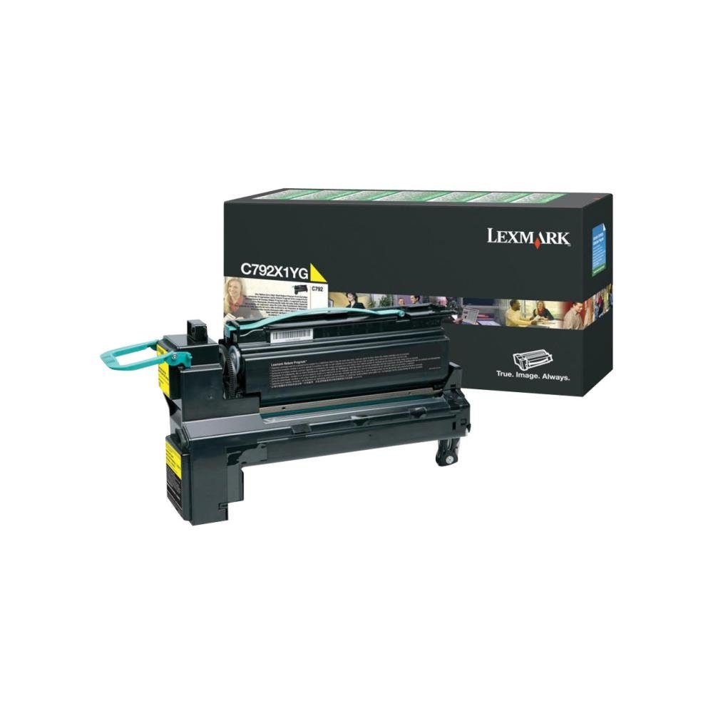 Lexmark Tonerpatrone C792X1YG Toner gelb
