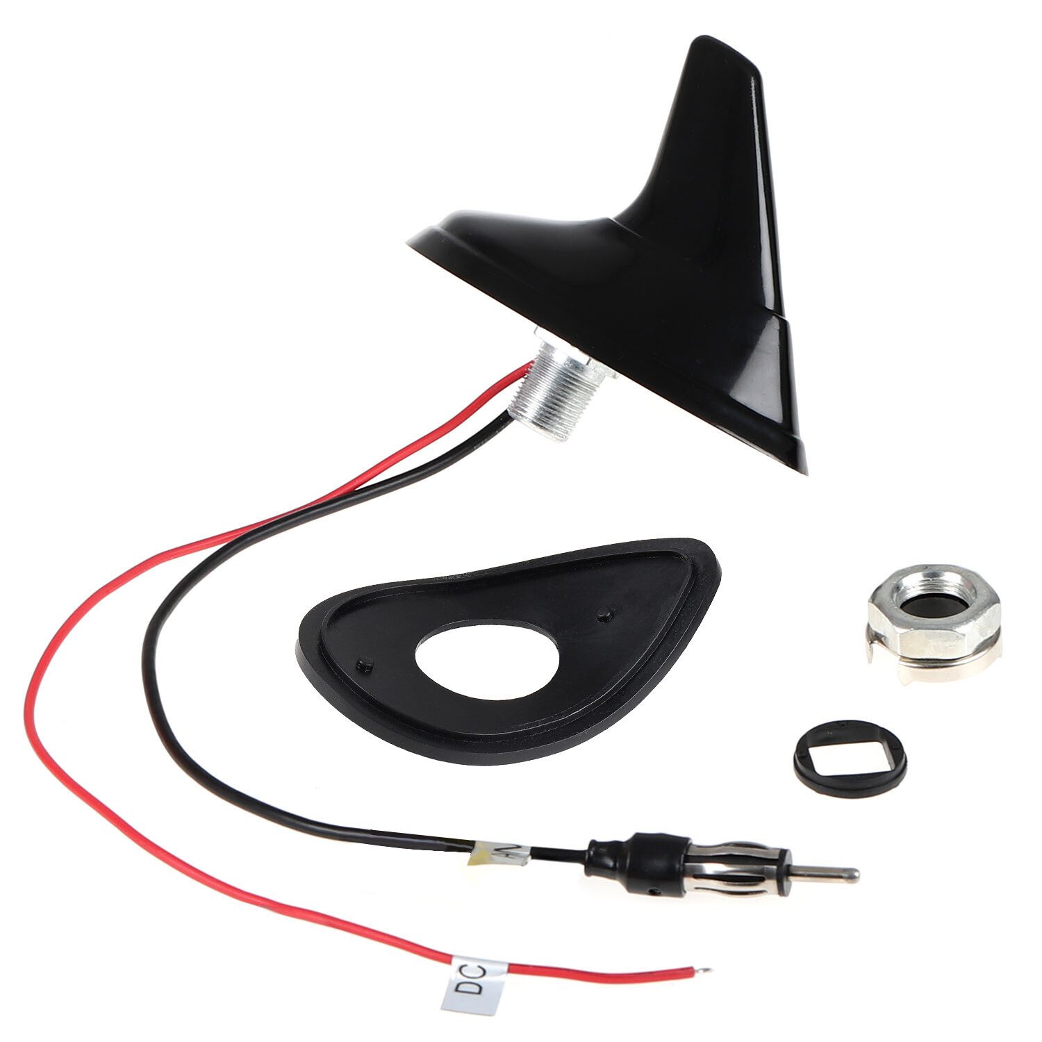 HEYNER Autoantenne Haiflosse Shark Fin Aerial Shark Fin mit Verstärker AM/FM Autoradio-Ersatzantennenstab