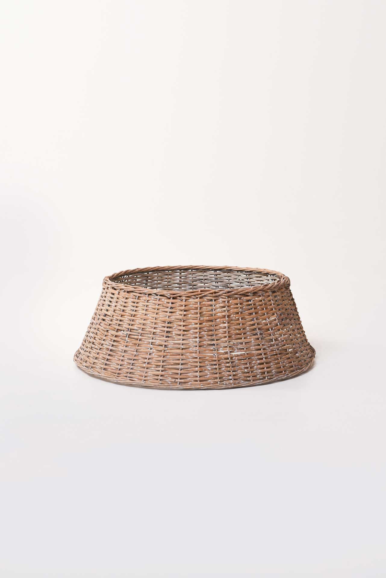 VIVANNO Weihnachtsbaumdecke Rattan OSLONA Konisch - Natur Geflochten (1-tlg), 70x70x25 cm