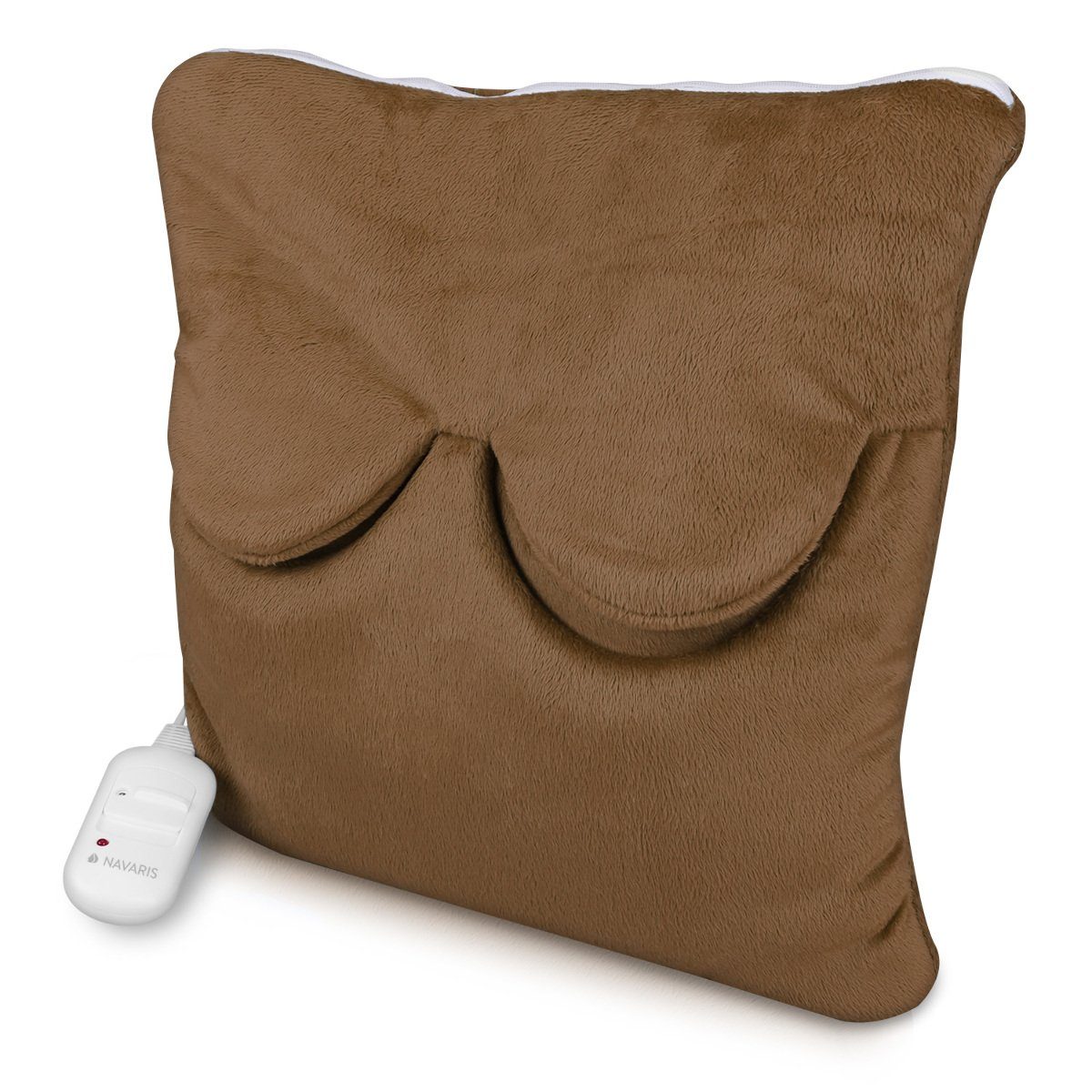 Navaris Heizkissen, 2in1 Elektrisches Kissen und Fußwärmer 38x38cm 2 Wärmestufen 45W waschbar