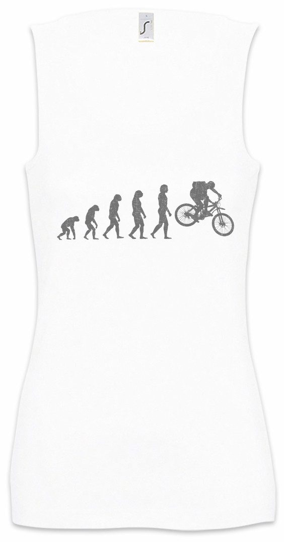 Tanktop Bycycle Evolution Ärmelloses Damen T-Shirt Rennrad Fahrradfahrer
