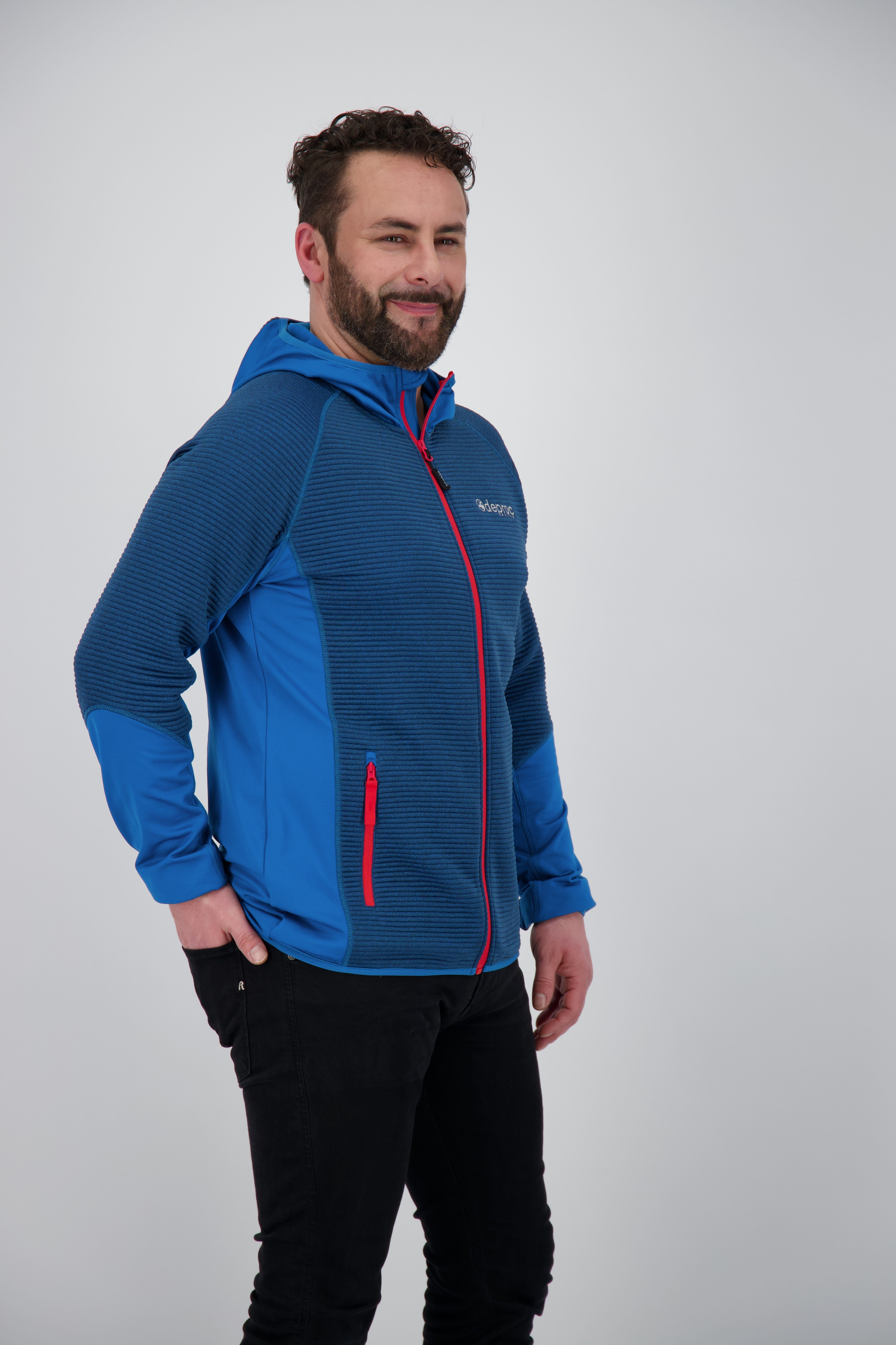 ELM NEW petrol-blue in auch erhältlich Strickfleecejacke Großen CS Größen Active MEN DEPROC