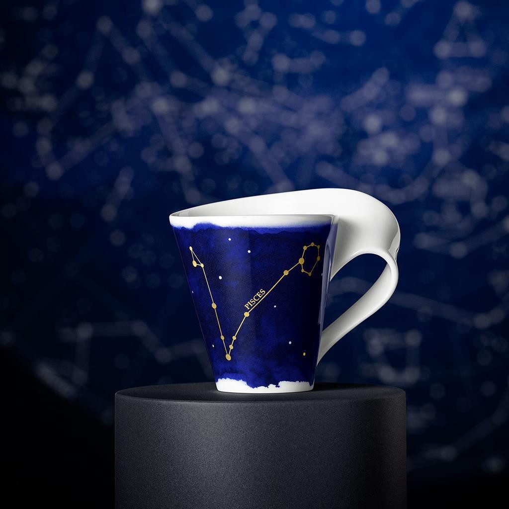 Villeroy & Boch Tasse NewWave Stars Tasse Fische 300 ml, 1-tlg., Porzellan