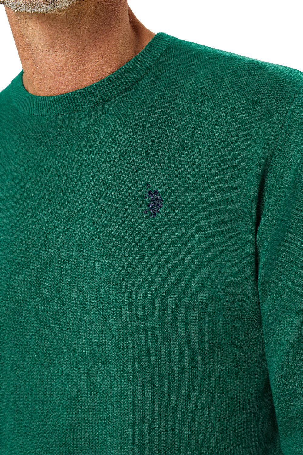 US Polo Assn. Rundhalspullover Besonders hautfreundlich dank 100% Baumwolle