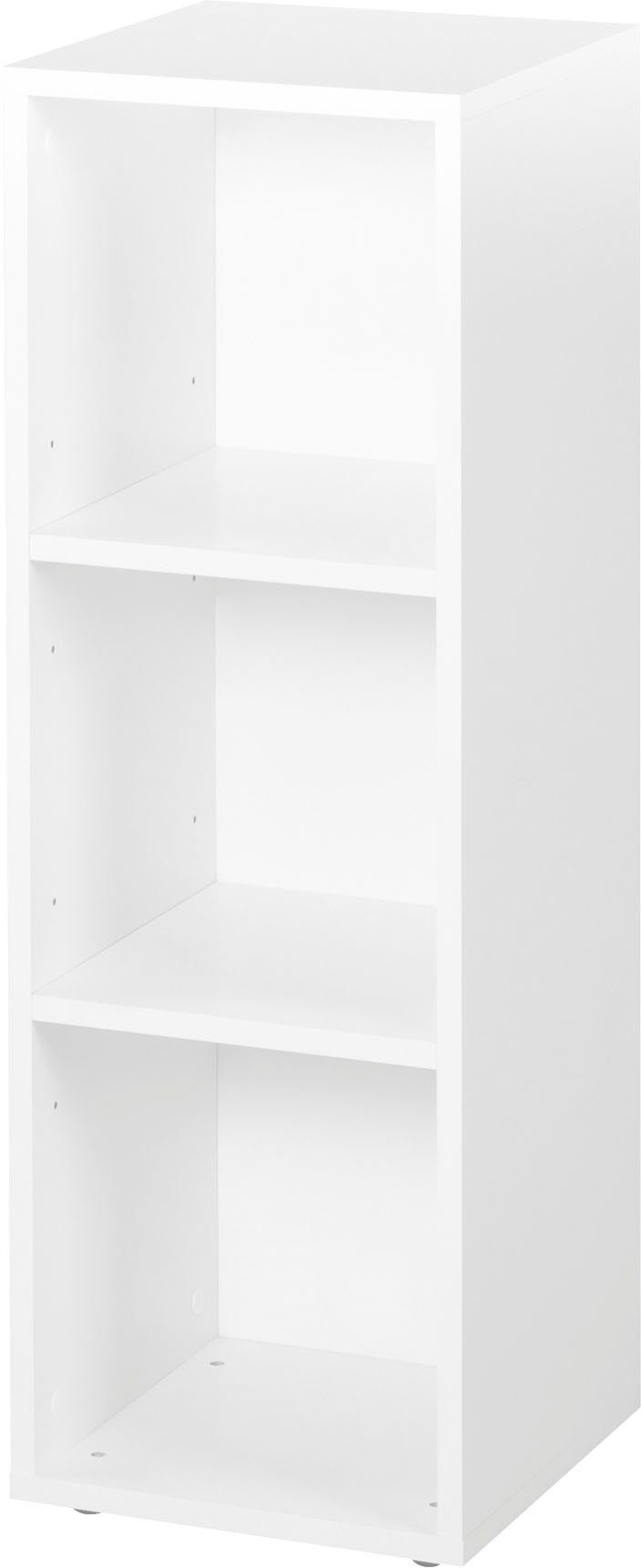 roba® Seitenregal Universales Standregal für Babyzimmer, aus Holz, nutzbar als Seitenregal unter Wickelkommode oder Standregal Weiß | Babyregale