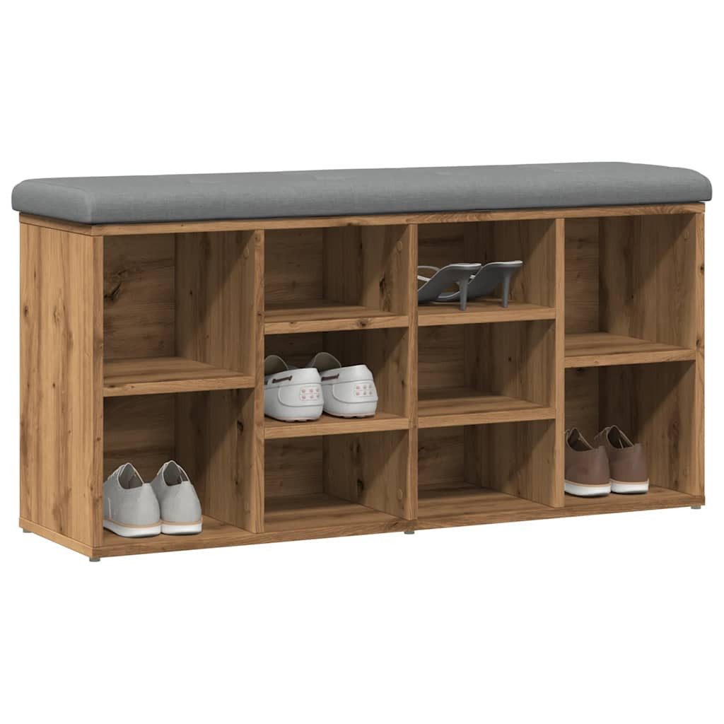 vidaXL Sitzbank Schuhbank Artisan-Eiche 102x32x50 cm günstig online kaufen