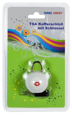 Trendyshop365 TSA-Vorhängeschloss im 2er Set Kofferschloss mit Schlüssel Golfball-Design, (Set, 2-tlg), Bügelschloss