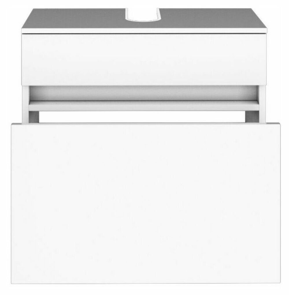 HELD MÖBEL Unterschrank Unterbeckenschrank Baabe 60 cm weiß/matt weiß