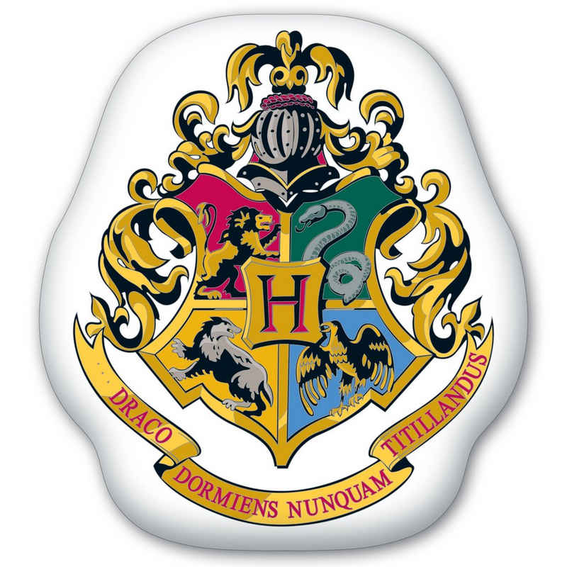 MTOnlinehandel Dekokissen »Harry Potter Kissen 42x37 cm, weich und kuschelig, Dekokissen mit Hogwarts Wappen für Harry Potter Fans«