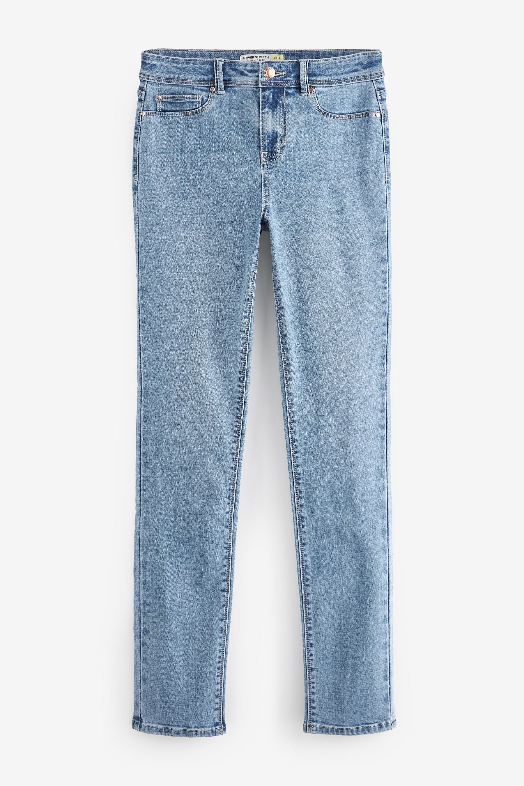 Next Slim-fit-Jeans Slim Fit Power-Stretch-Jeans (1-tlg) Mid Blue