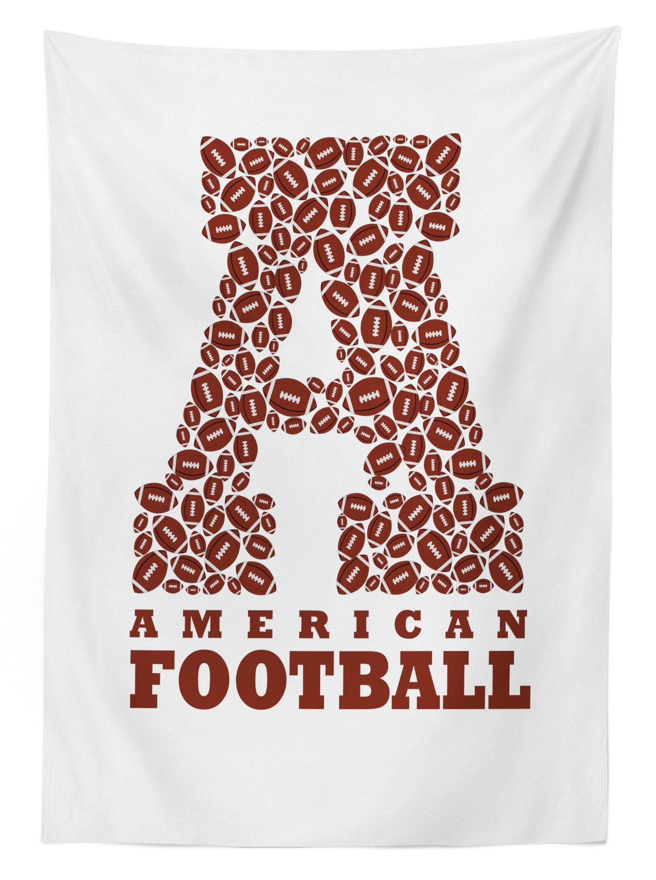 Football Waschbar Buchstabe Farbfest Farben, a Abakuhaus Tischdecke Für American Bereich den Außen Klare geeignet