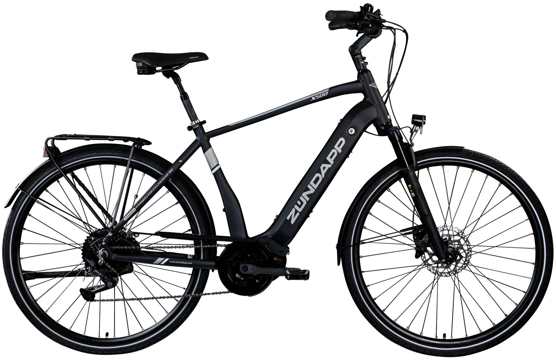 Zündapp E-Bike Trekkingrad X500, 11 Gang Shimano Deore Schaltwerk, Kettenschaltung, Mittelmotor, 500 Wh, Pedelec, Elektrofahrrad für Damen u. Herren