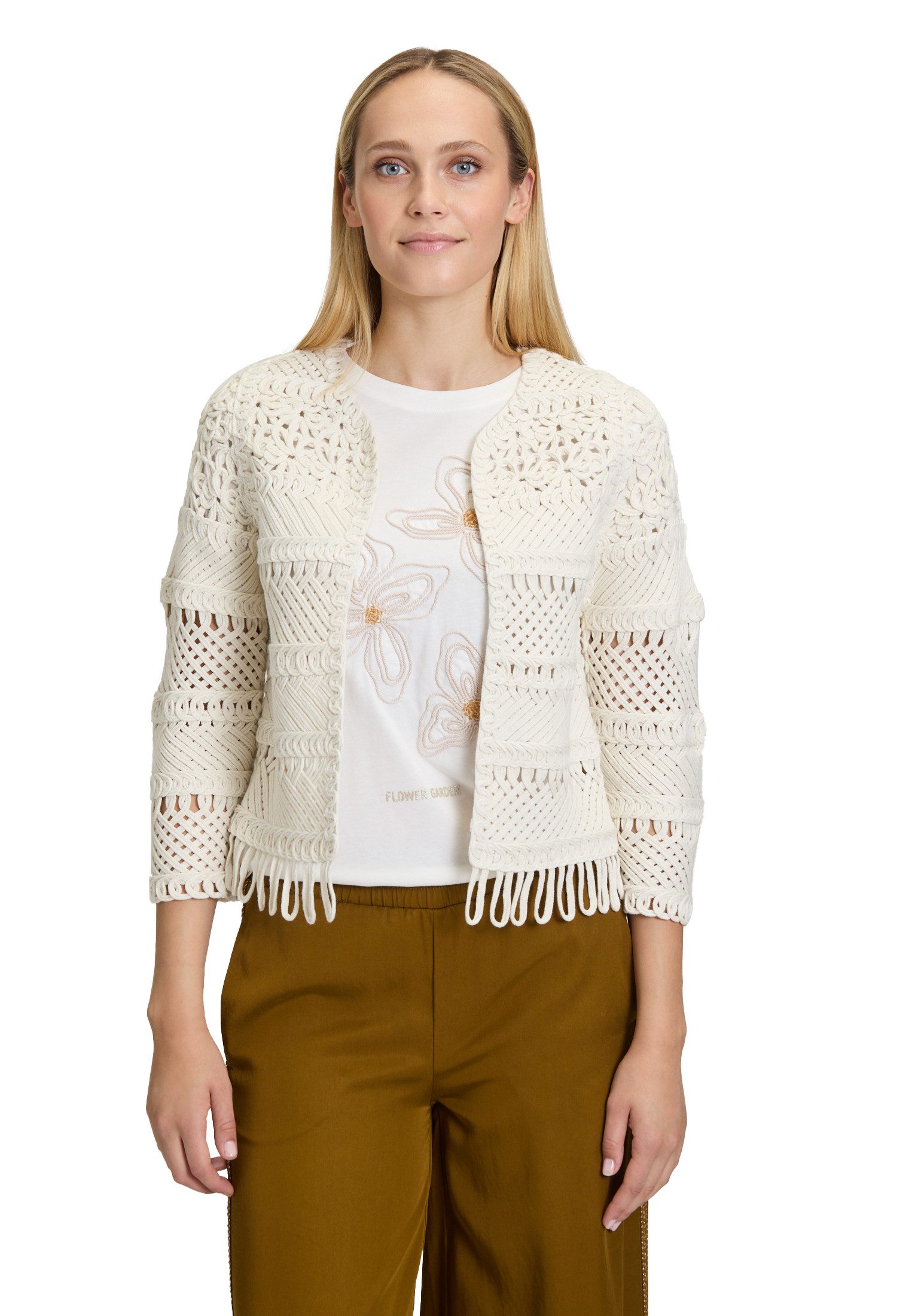Cartoon Jackenblazer Damen mit Rundhalsausschnitt günstig online kaufen