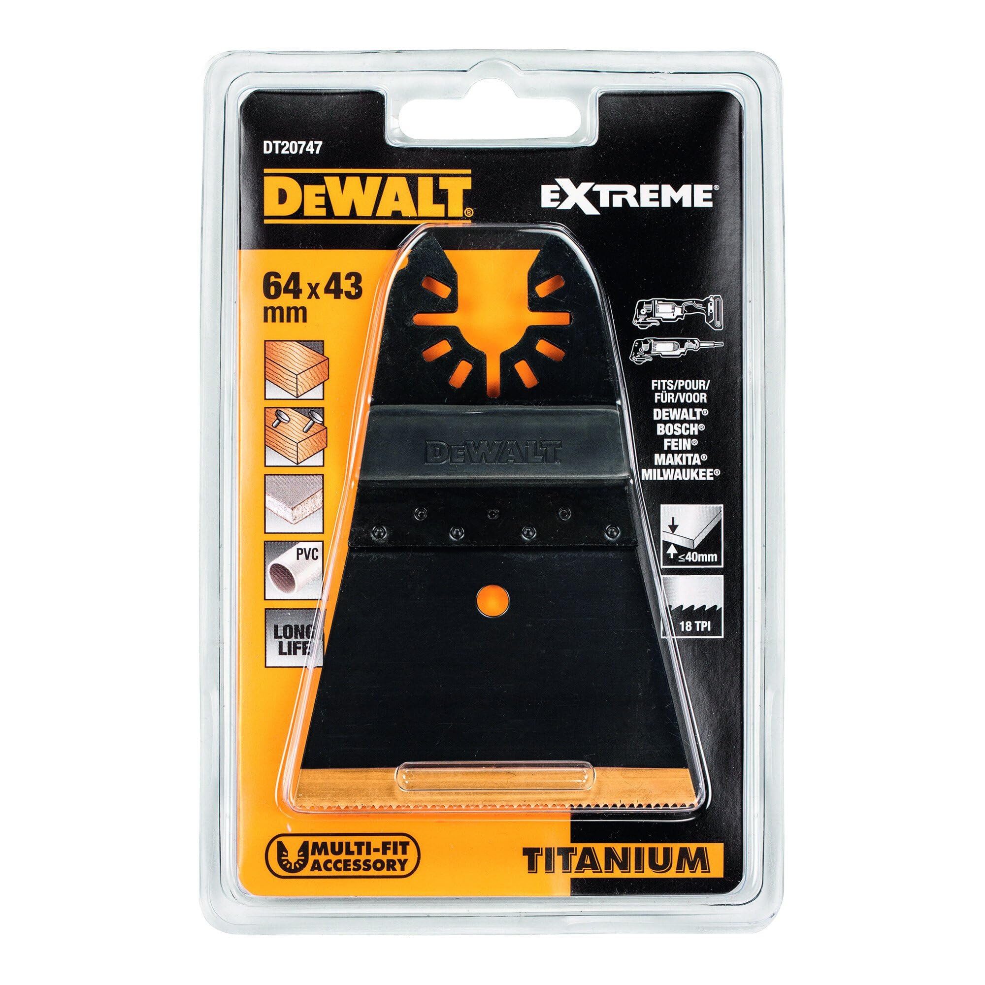 DeWalt Multitool DEWALT Multi-Tool Titan Sägeblatt 64 mm DT20747-QZ