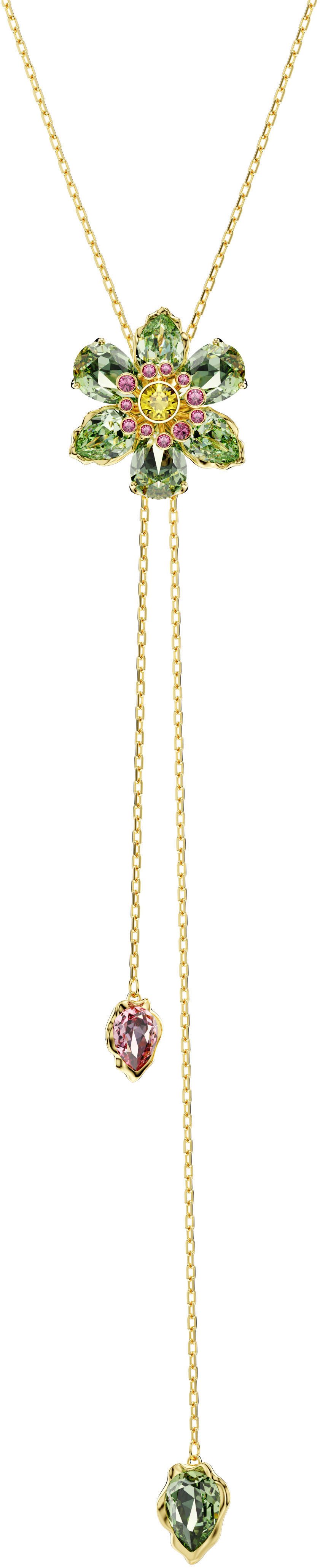 Swarovski Y-Kette Schmuck Geschenk Idyllia Y-Anhänger Blume, mit Swarovski® Kristall