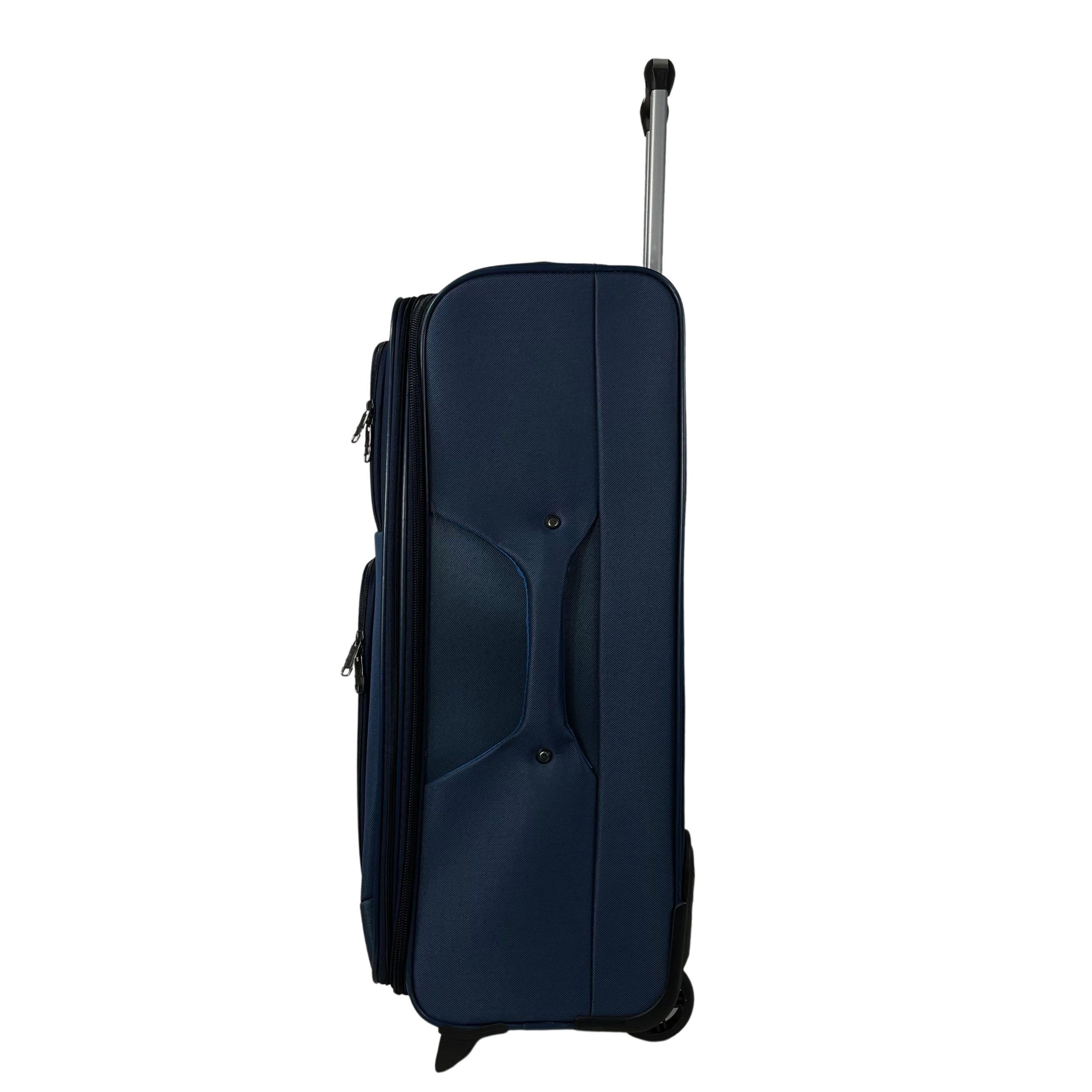oder MTB Reisekoffer Blau Stoffkoffer erweiterbar 4er Koffer Koffer (M/L/XL/XXL Set)