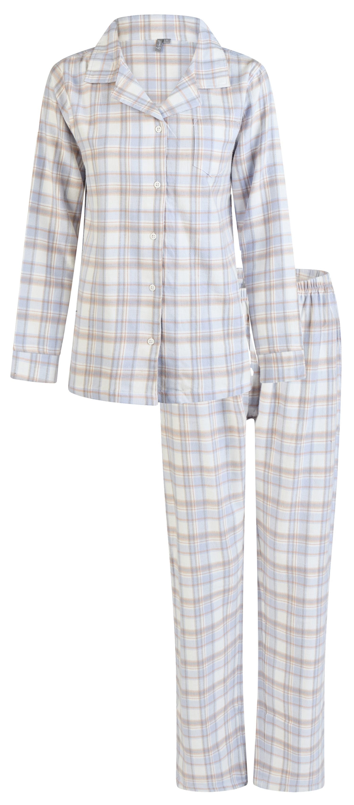 By Louise Schlafanzug Damen Flanell Pyjama günstig online kaufen
