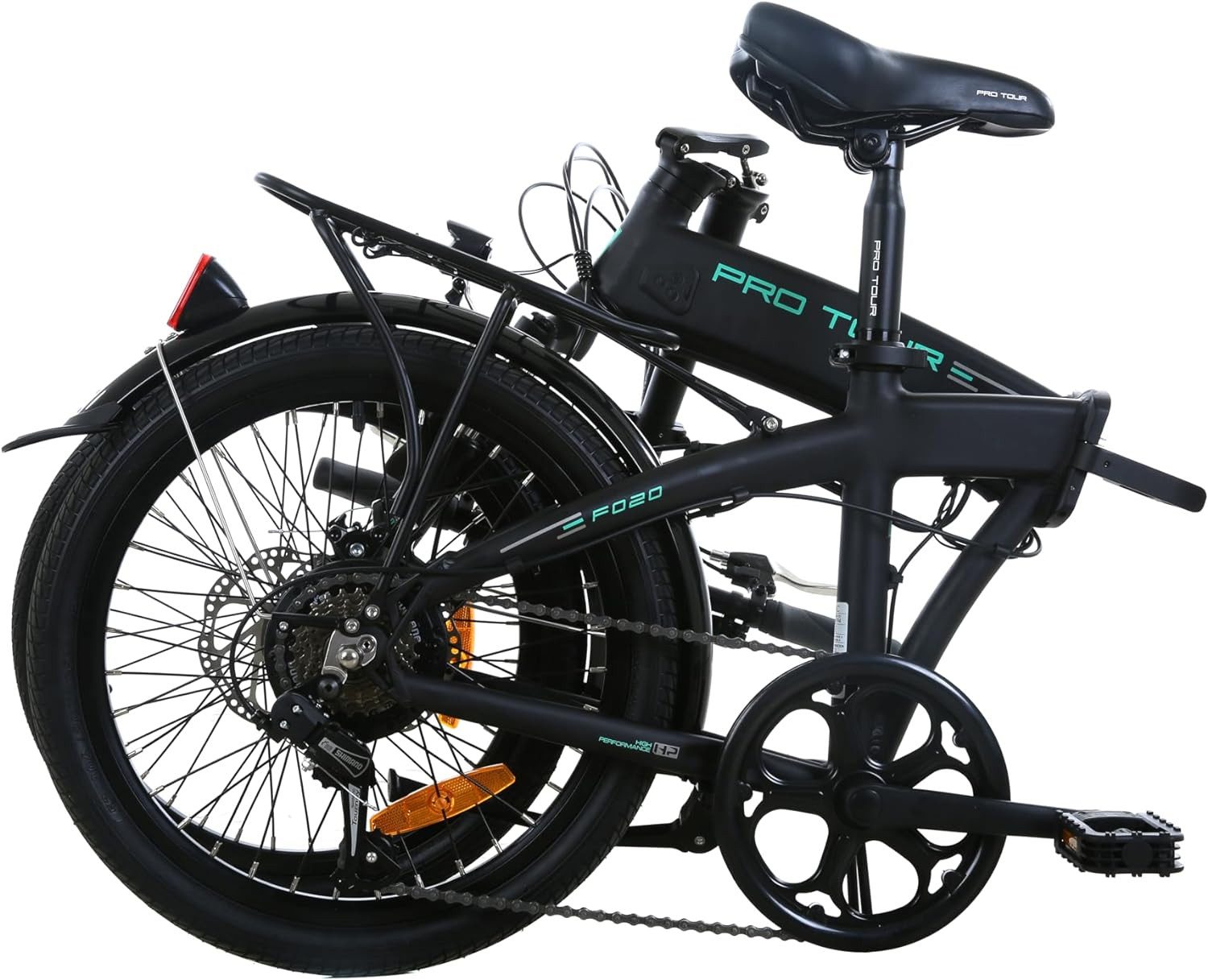 ZMH Folding E-Bike for Adults, 20-inch, 7-speed Shimano, lightweight aluminum frame, 7-speed Nexus internal gear hub, derailleur gears (9-piece set, 1 folding bike), multifunctional LCD display, 250W rear motor