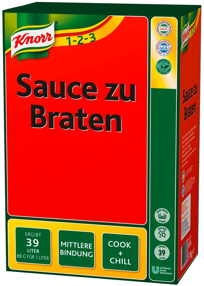 Knorr Saucen, Knorr Sauce zu Braten kräftig deftig servieren einfach dosieren 3000g