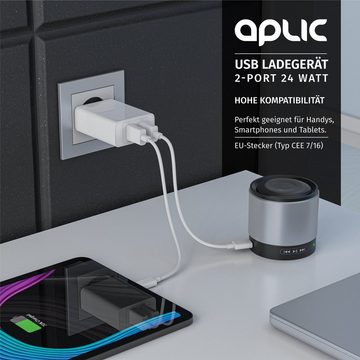 Aplic USB-Ladegerät (4800 mA, 2 Port Nezteil mit Smart Charge + Solid Charge, Leistungsstarke 24W)